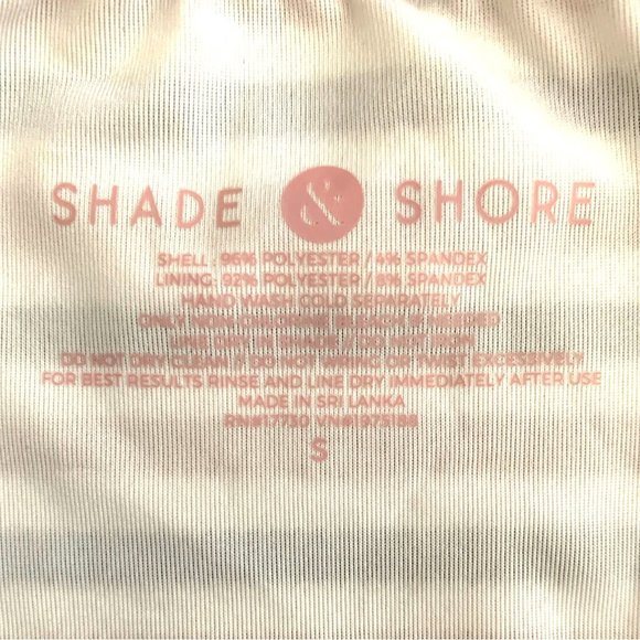 Shade & Shore Striped Pique Cheeky Bikini Bottom Bathing Swim S M - Picture 8 of 9